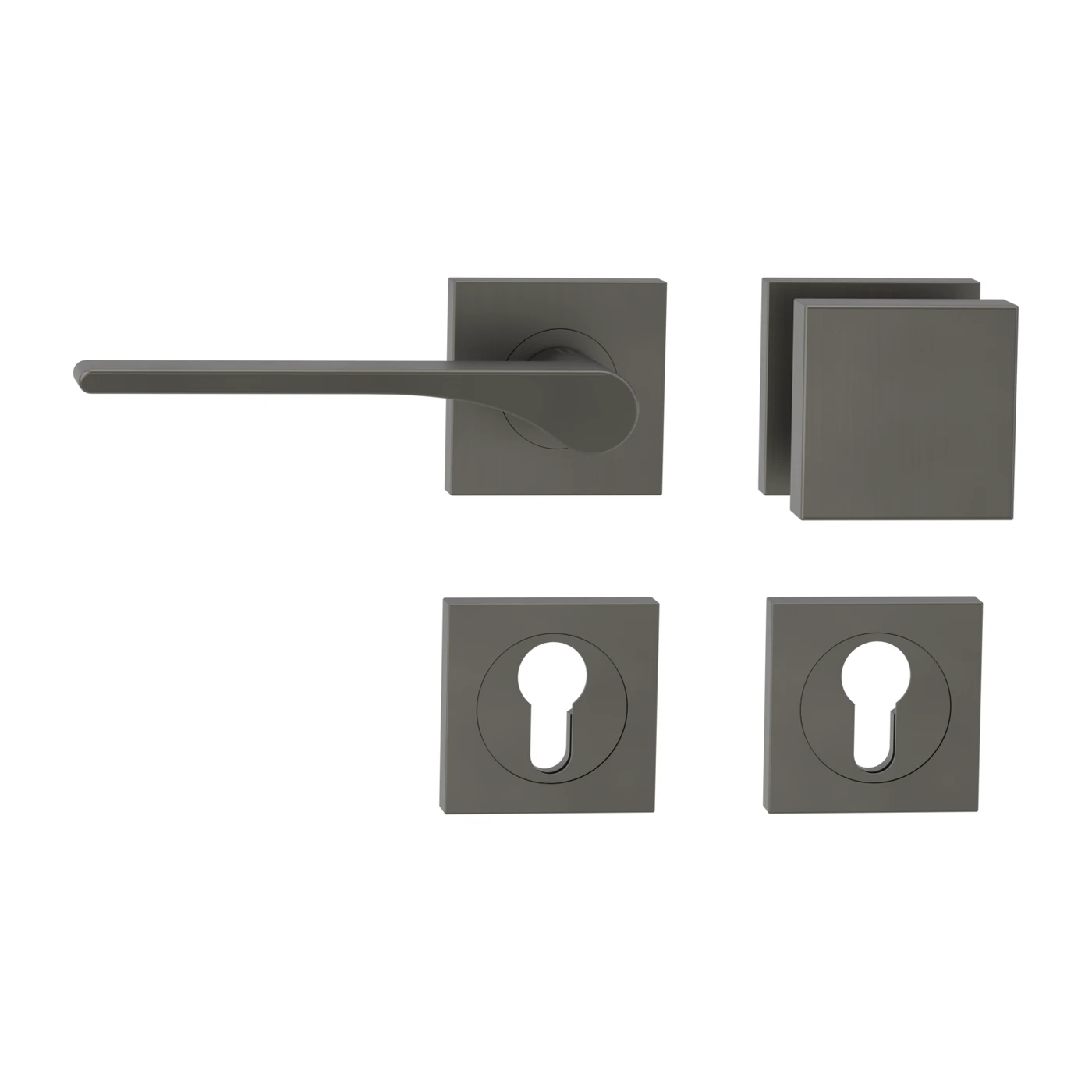 [260110527] Griffwerk Wechselgarnitur LEAF LIGHT (Kaschmirgrau, Links, Eckig)