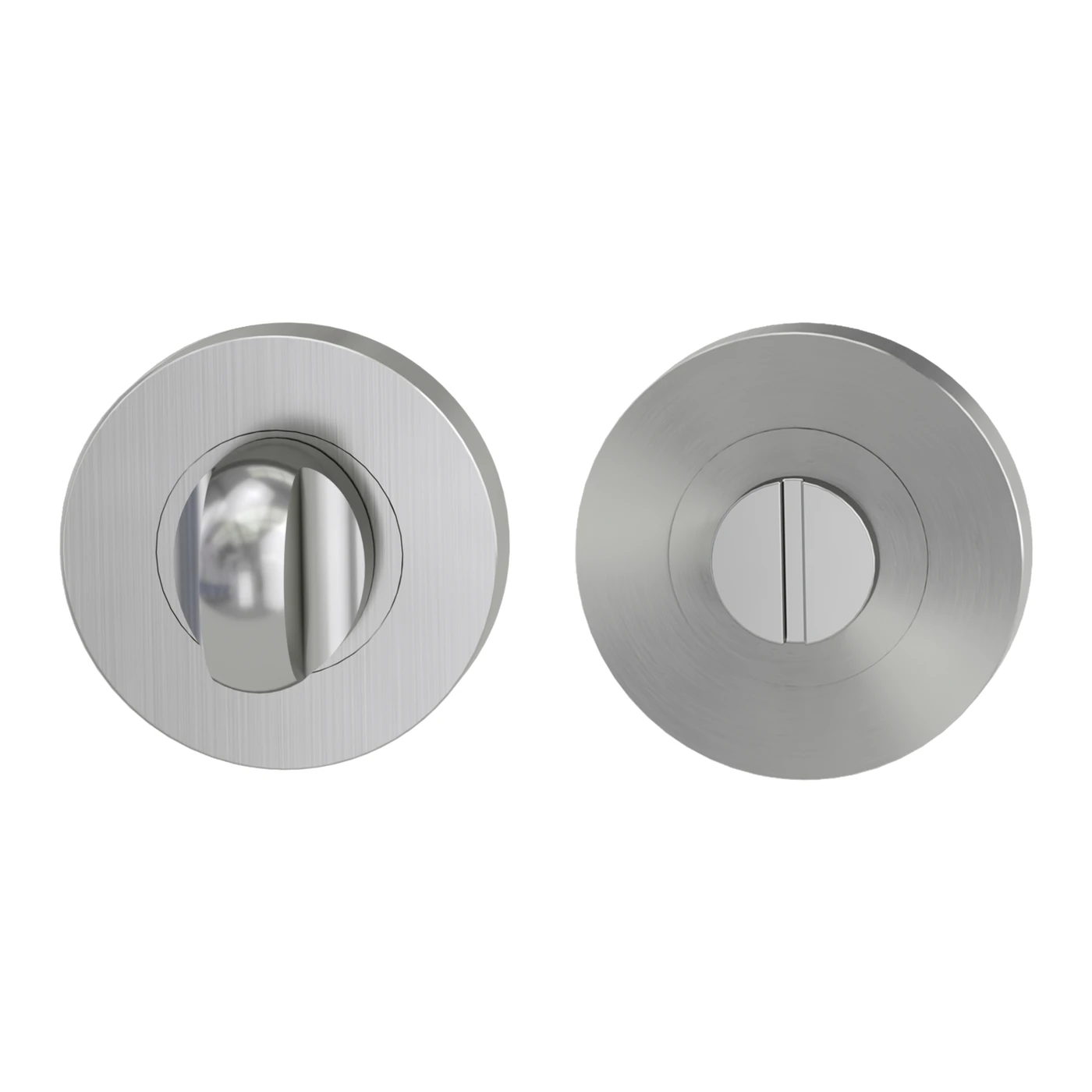 Griffwerk Schlüsselrosettenpaar Zink - Oberfläche: Samtgrau, Rosettenform: Rund, Verriegelung: WC