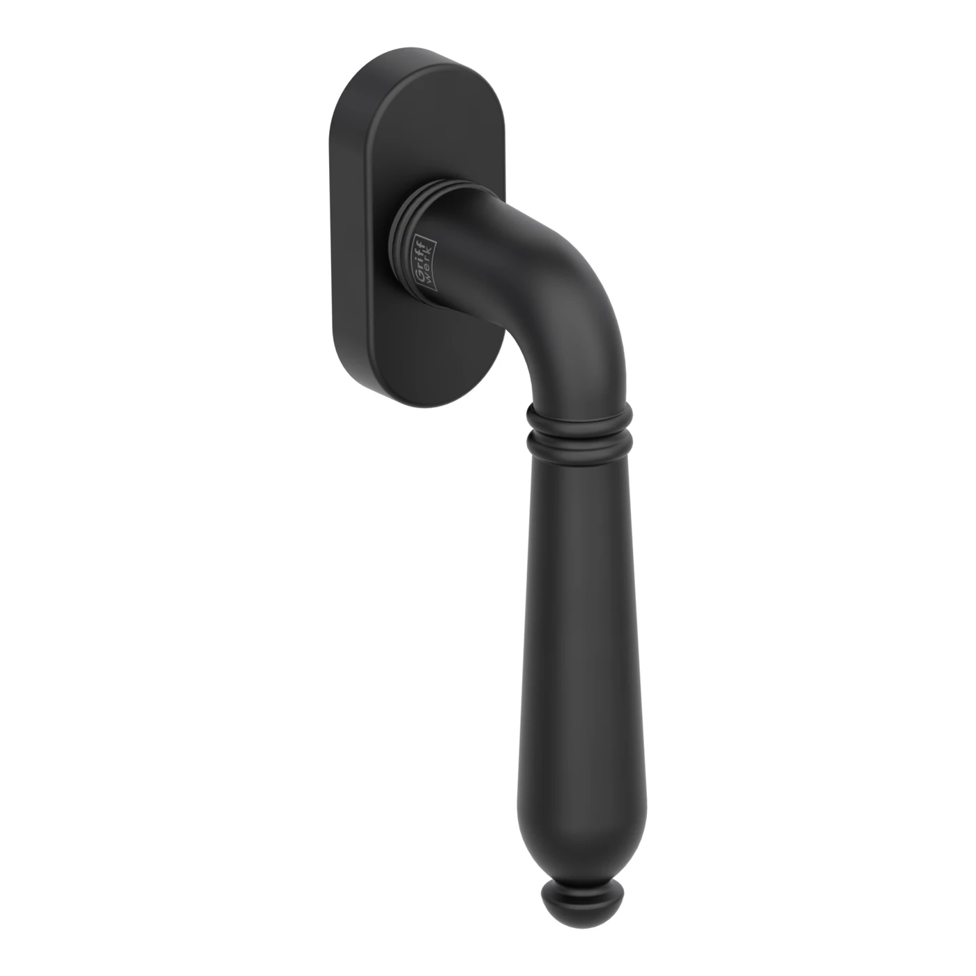 Griffwerk Fenstergriff VAYA 333 CAROLA - Oberfläche: Graphitschwarz, DIN: Links, Fensterfunktion: unverschließbar, Stiftlänge: 7 x 42 mm