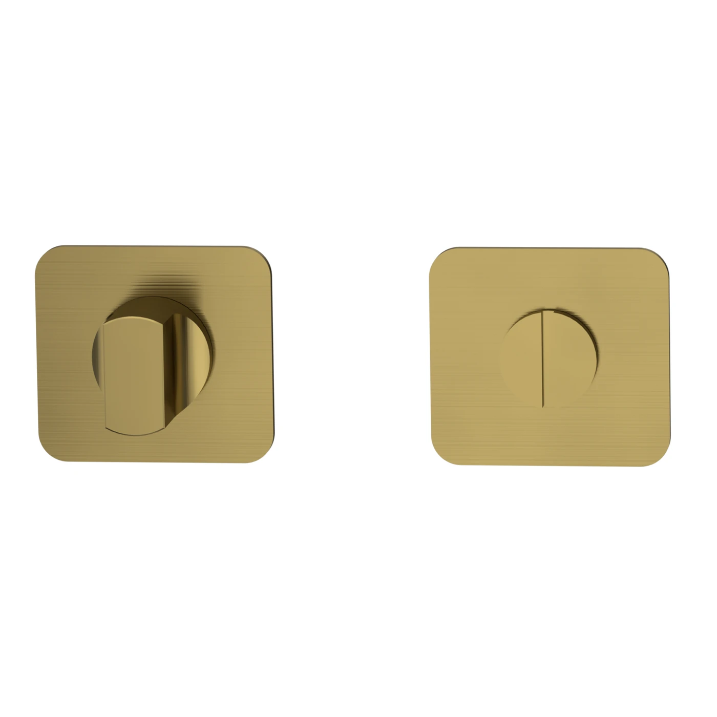 Griffwerk Schlüsselrosettenpaar ONE - Oberfläche: Gold matt, Verriegelung: WC