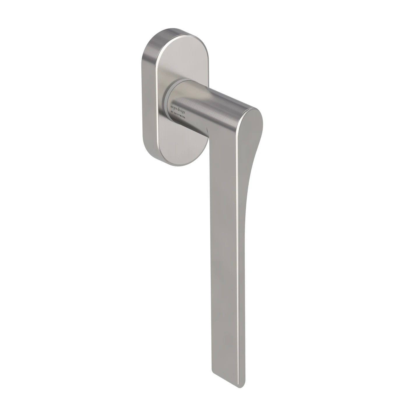 Griffwerk Fenstergriff sieger design LEAF LIGHT - Oberfläche: Samtgrau, DIN: Links, Stiftlänge: 7 x 42 mm