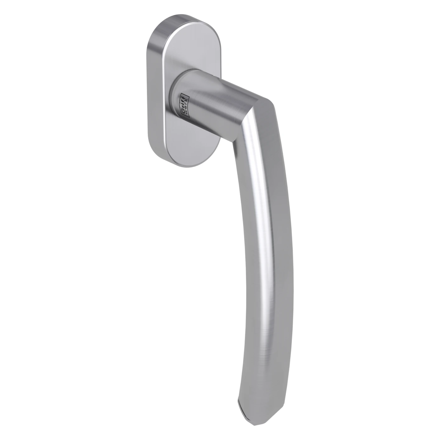 Griffwerk Fenstergriff CRYSTAL - Oberfläche: Edelstahl matt, DIN: Links, Stiftlänge: 7 x 42 mm
