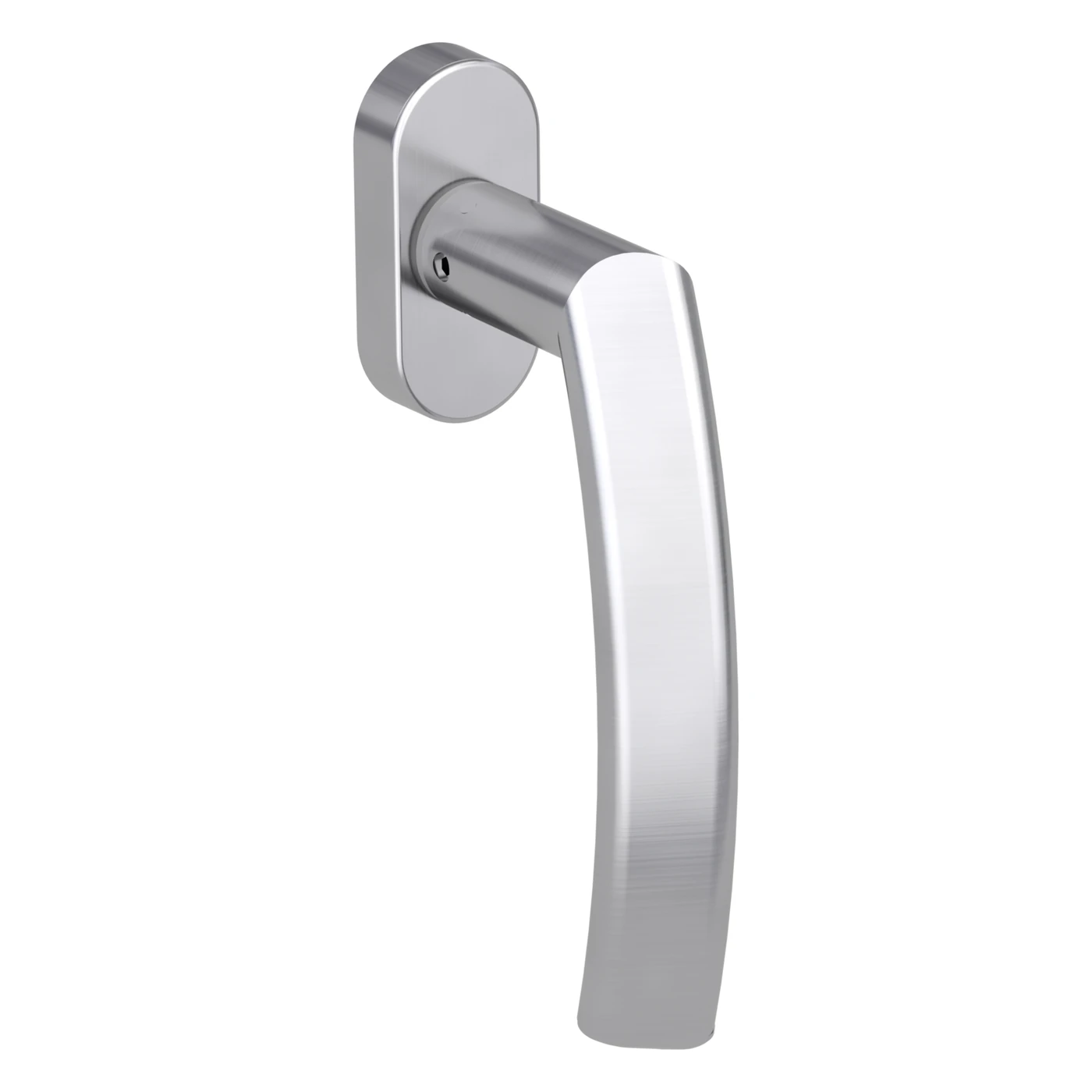 Griffwerk Fenstergriff CRYSTAL - Oberfläche: Edelstahl matt, DIN: Rechts, Stiftlänge: 7 x 42 mm