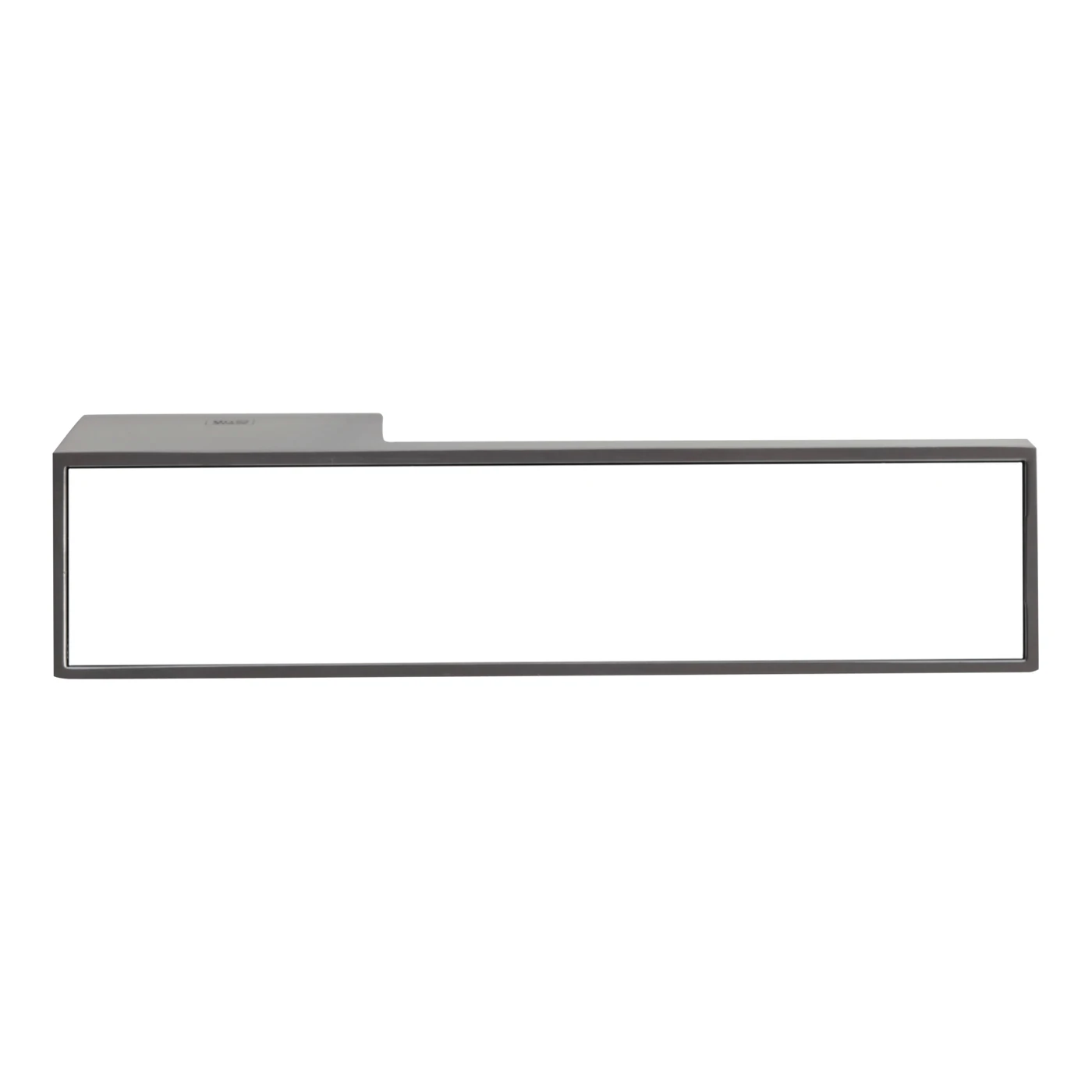 Griffwerk Türgriffpaar FRAME 1.0 mit Inlay - Oberfläche: Samtgrau, DIN: Beidseitig, Einleger: Glas-Einleger weiß RAL 9016, Verriegelung: UV