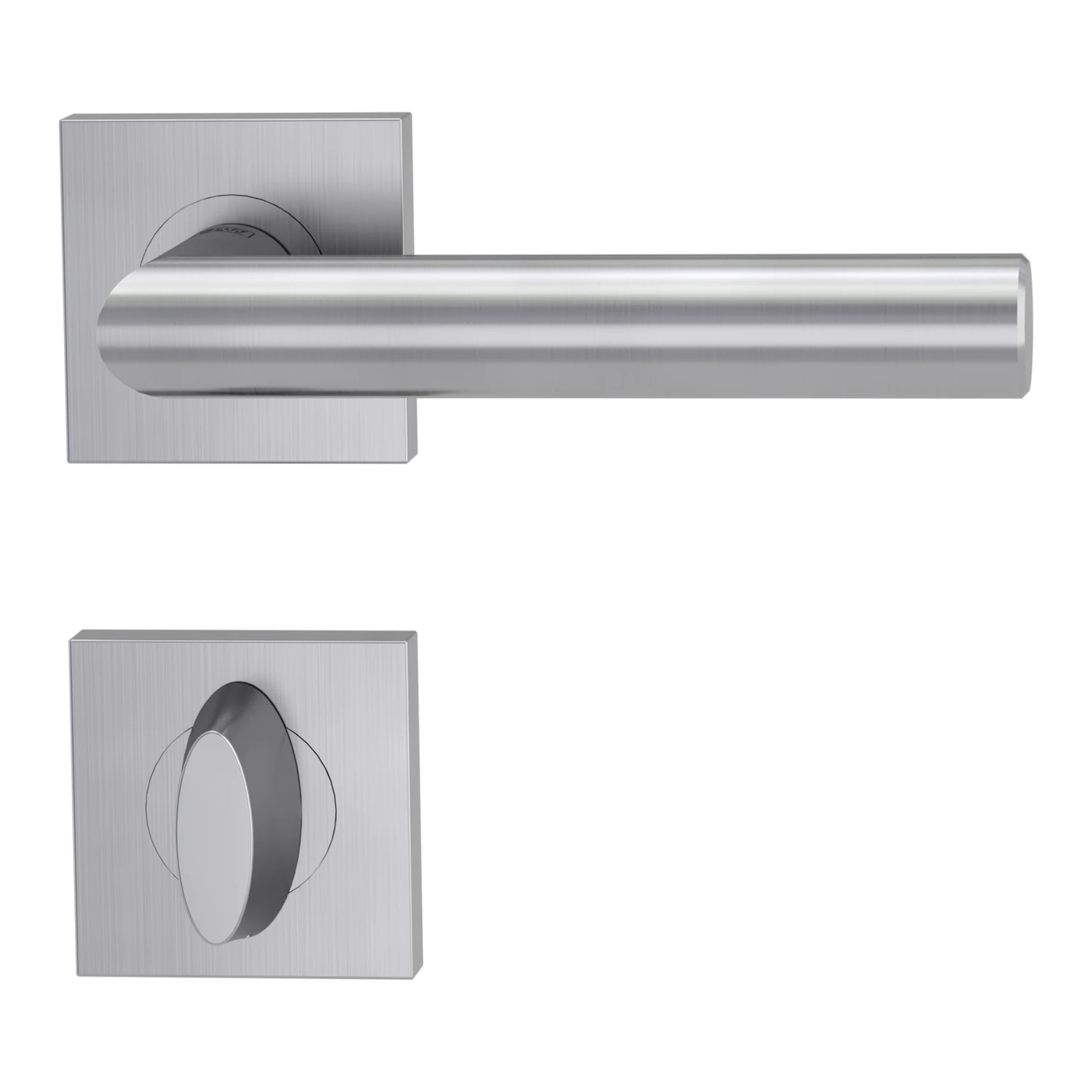 Griffwerk Türgriffgarnitur LUCIA PROFESSIONAL - DIN: Beidseitig, Rosettenform: Eckig, Typ: TS 38-45mm, Verriegelung: WC, Ausführung: GK3, Oberfläche: Edelstahl matt