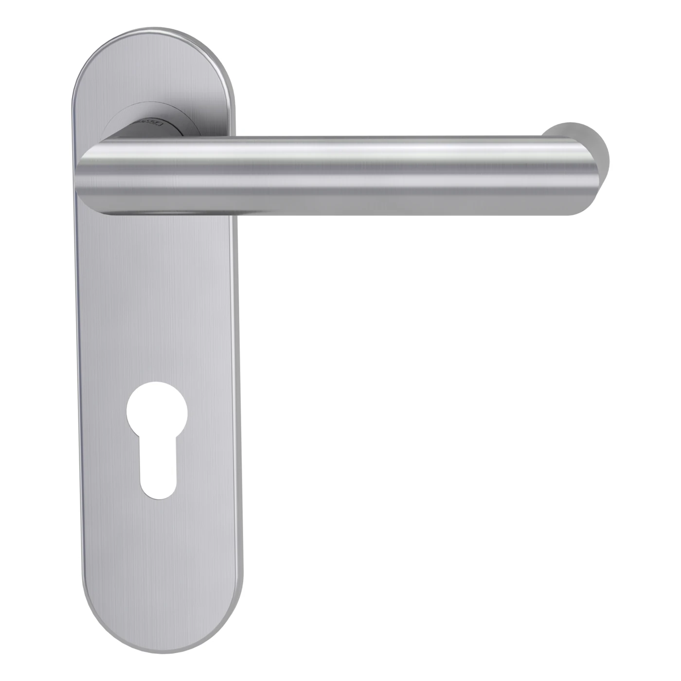[124072971] Griffwerk Türgriffgarnitur LUCIA PROFESSIONAL (Beidseitig, Kurzschild, TS 38-50mm, Profilzylinder, Panik, Edelstahl matt)