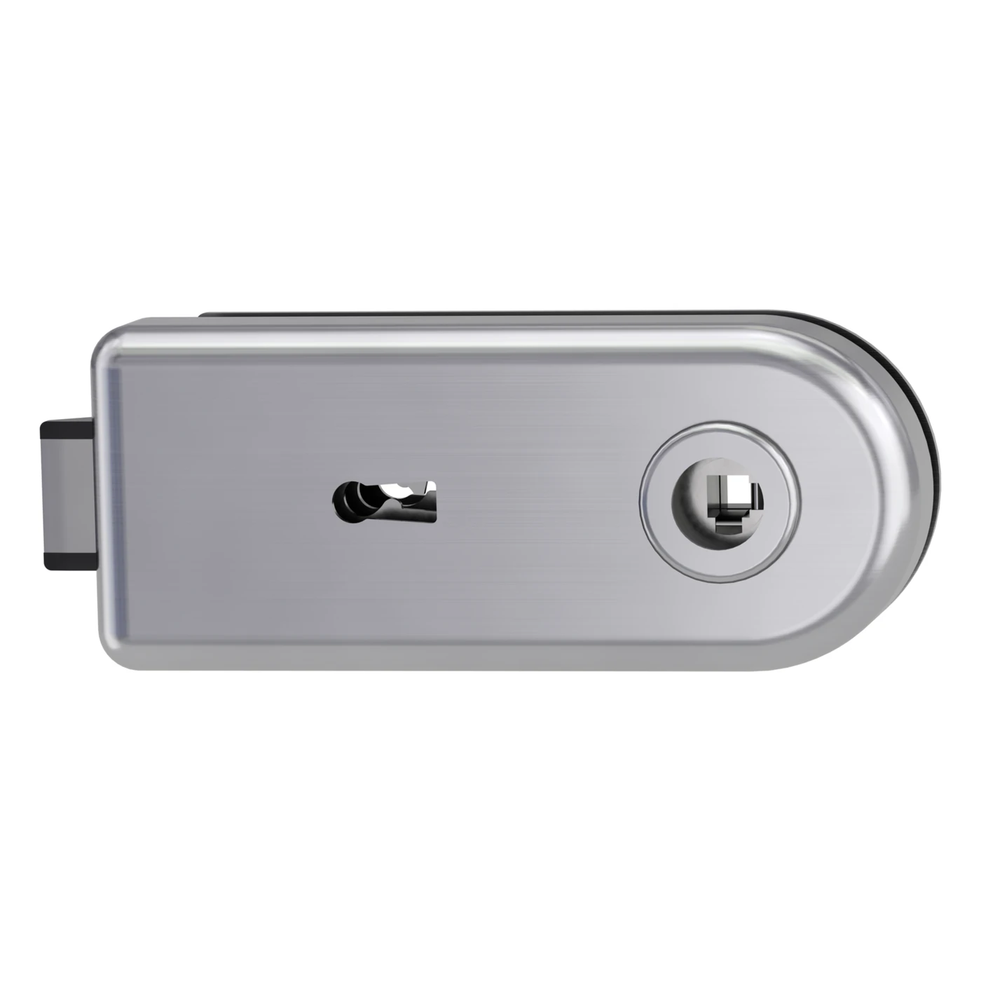 Griffwerk Glasschlosskasten SMILE - Oberfläche: Edelstahl-Optik matt, Verriegelung: Buntbart