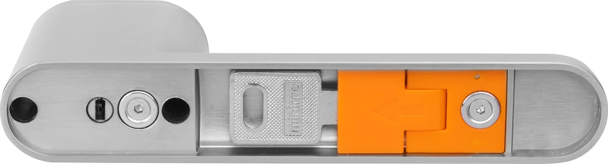 [MI0622SZ] Griffgarnitur "minimo Mini R" (Edelstahl finish, VR/SZ)