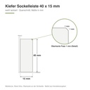 Stark Kiefer Sockelleiste (Fußleiste) weiß lackiert RAL 9010 / 9016