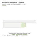 Stark Kunststoffecken für Furniersockelleiste (Fußleiste) 55 x 20 mm