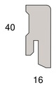Stark Echtholz-Sockelleiste (Fußleiste) 40 x 16 mm, ummantelt, furniert
