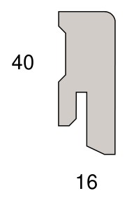 Stark Echtholz-Sockelleiste (Fußleiste) 40 x 16 mm, ummantelt, furniert