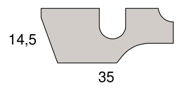 Stark Deckenabschlussleiste 35 x 15 mm, Massivholz