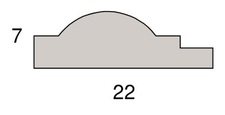 Stark Aufsatzleiste 22 x 7 mm, Massivholz