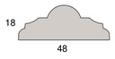 Stark Aufsatzleiste 48 x 18 mm, Massivholz