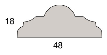 Stark Aufsatzleiste 48 x 18 mm, Massivholz
