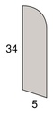 Stark Massivholz-Sockelleiste (Fußleiste) 34 x 5 mm