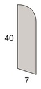 Stark Massivholz-Sockelleiste (Fußleiste) 40 x 7 mm