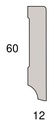 Stark Kiefer Sockelleiste (Fußleiste) weiß lackiert 60 x 12 mm