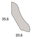 Stark Massivholz-Sockelleiste (Fußleiste) 40 x 22 mm, profiliert
