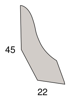 Stark Massivholz-Sockelleiste (Fußleiste) 45 x 22 mm, profiliert