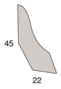 Stark Massivholz-Sockelleiste (Fußleiste) 45 x 22 mm, profiliert