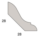 Stark Massivholz-Sockelleiste (Fußleiste) 28 x 28 mm, profiliert