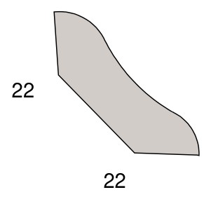 Stark Massivholz-Sockelleiste (Fußleiste) 22 x 22 mm, profiliert