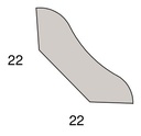 Stark Massivholz-Sockelleiste (Fußleiste) 22 x 22 mm, profiliert
