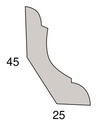 Stark Massivholz-Sockelleiste (Fußleiste) 45 x 25 mm, profiliert