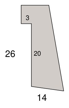 Stark Falzleiste 26 x 14 mm, Massivholz