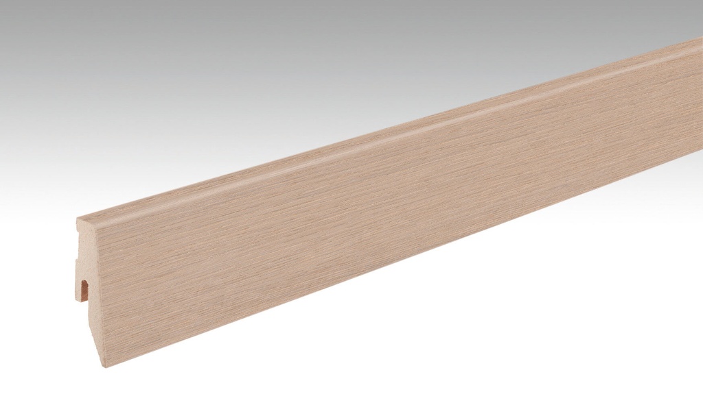 Furnierte Sockelleiste Profil 3PK für Parkettböden - Meister Dekorbezeichnung: Eiche cremeweiß 01154