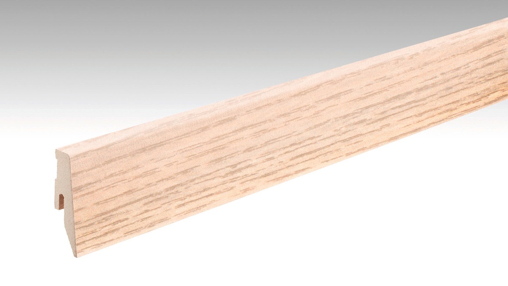 Furnierte Sockelleiste Profil 3PK für Parkettböden - Meister Dekorbezeichnung: Esche weiß 01181