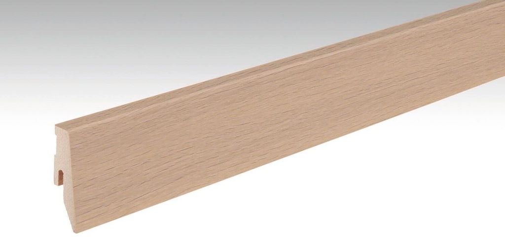 Furnierte Sockelleiste Profil 3PK für Parkettböden - Meister Dekorbezeichnung: Eiche cremeweiß Nature 01284