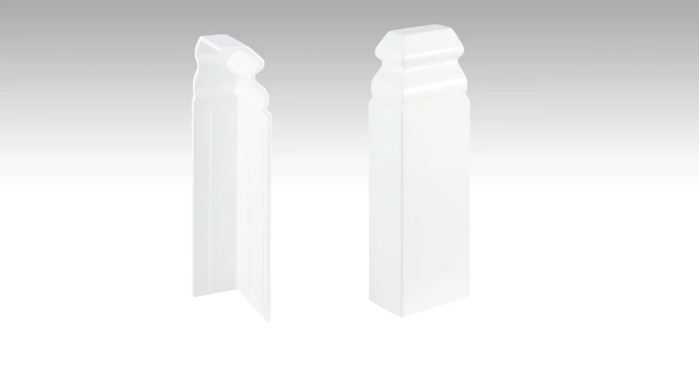 [800030-03-02001] Endkappe Profil 12PK | 12 F MK (100 mm) weiß