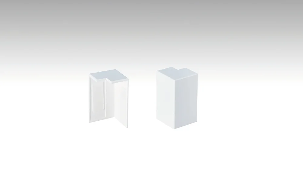 Außenecke Profil 8PK / 18PK  Weiß - Dekor2: Weiß 02001