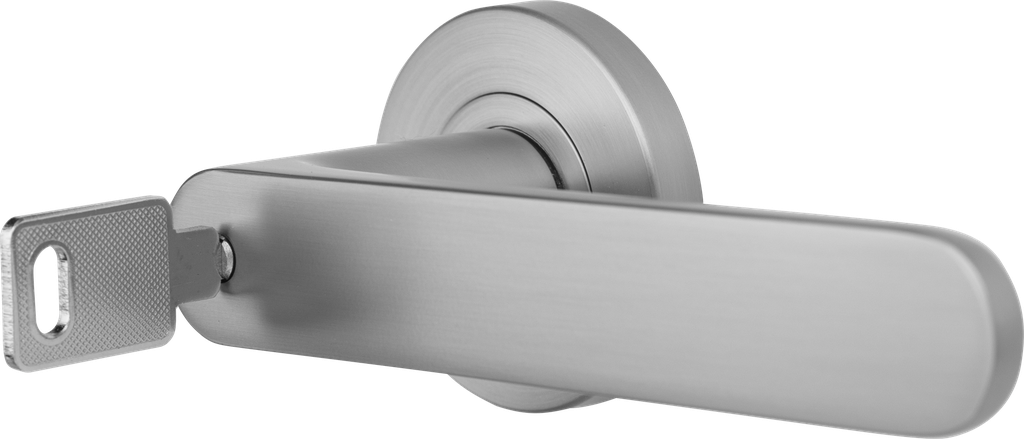Griffgarnitur "Asolo minimo" Edelstahl finish   - Schließart: Sperrzylinder