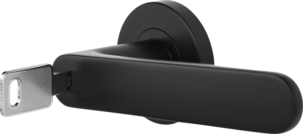 Griffgarnitur "Asolo minimo" Tiefschwarz - Schließart: Sperrzylinder