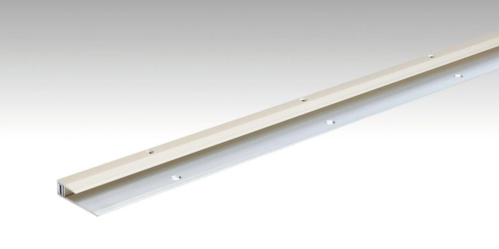 Abschlussprofil Typ 201 (6,5 bis 16 mm) - Länge (mm): 2700 mm, Oberfläche: Sand eloxiert