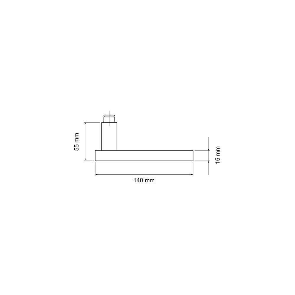 Technische Zeichnung [RDS53YR 50] Karcher Türdrücker Torino RDS53Y (Ersatz, Edelstahl) (Chrom, Rechts)