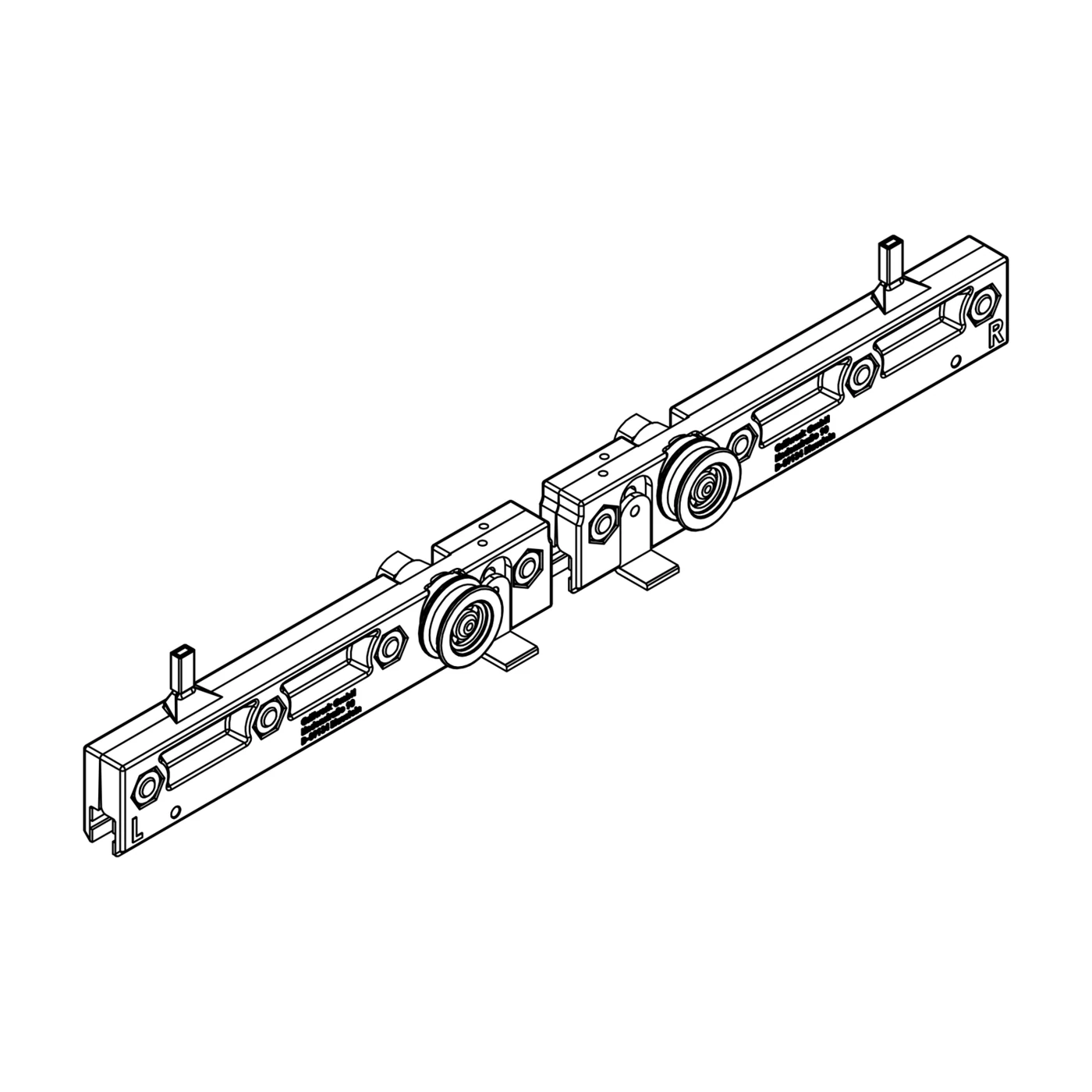 Griffwerk Laufwagen-Set PLANEO X60 8mm Glastür max. 60kg