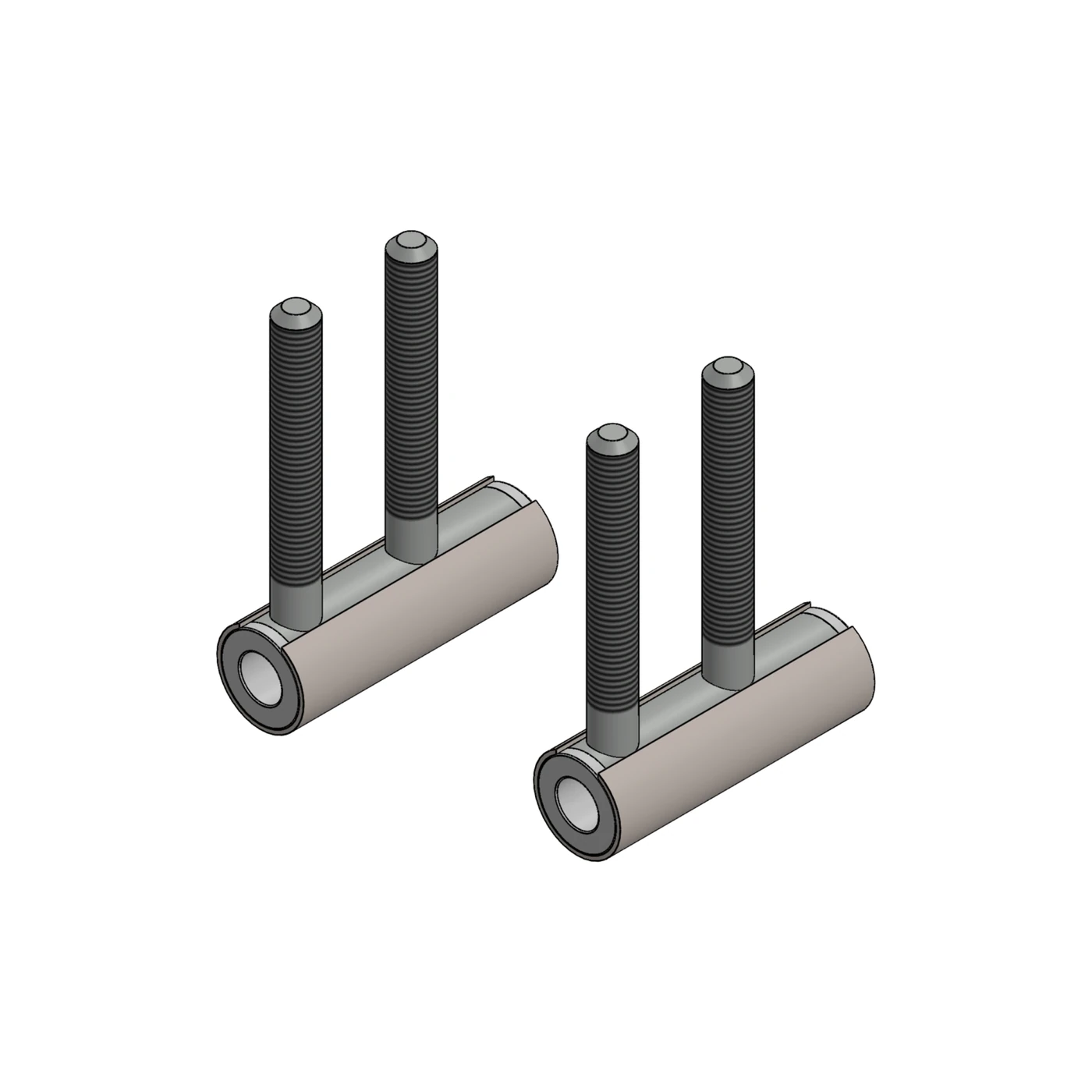 Griffwerk Rahmenteil Türband 48.5 mm Holzzarge paarweise verpackt Graphitschwarz