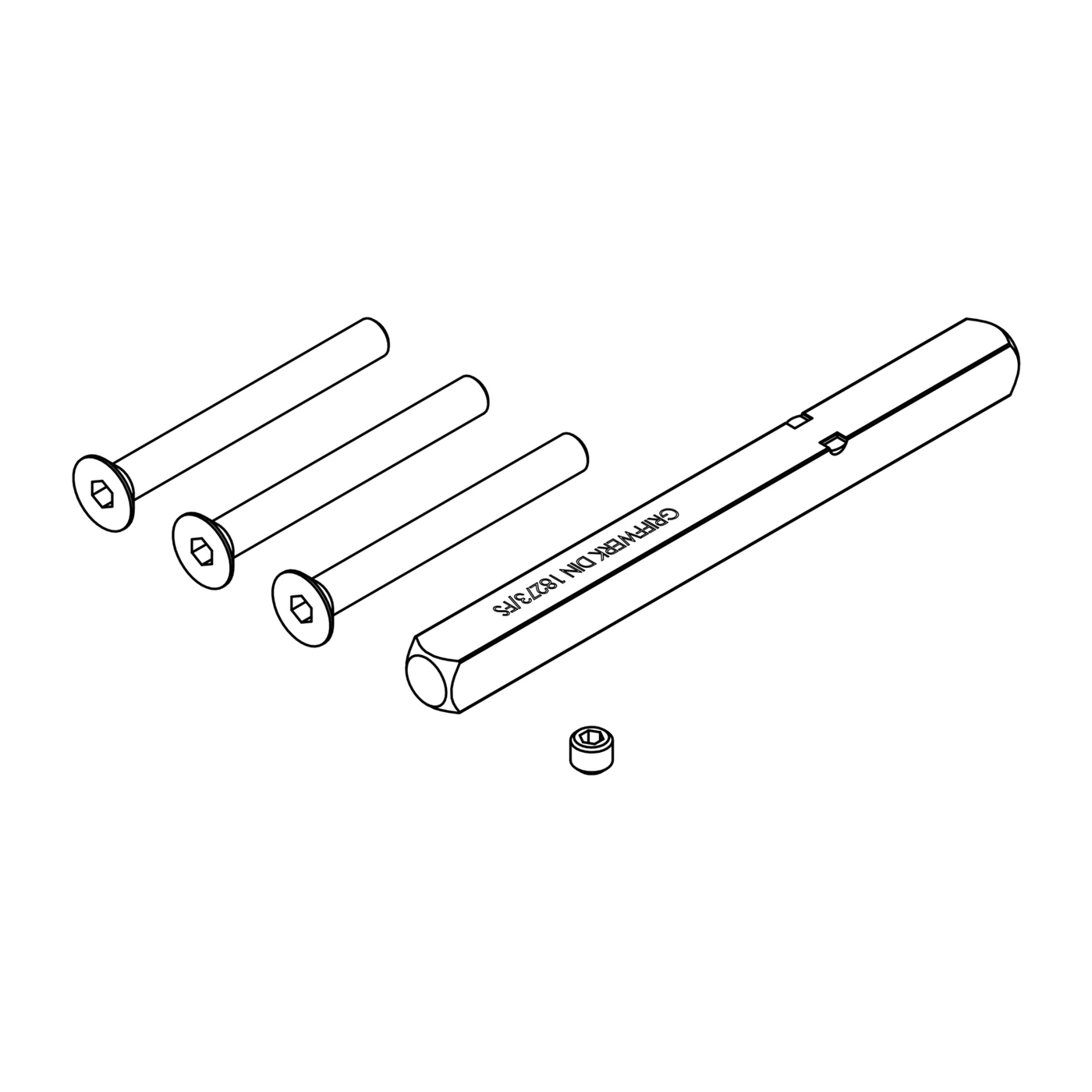 Griffwerk Vollstift-Sets für Schutzbeschläge, Feuerschutz