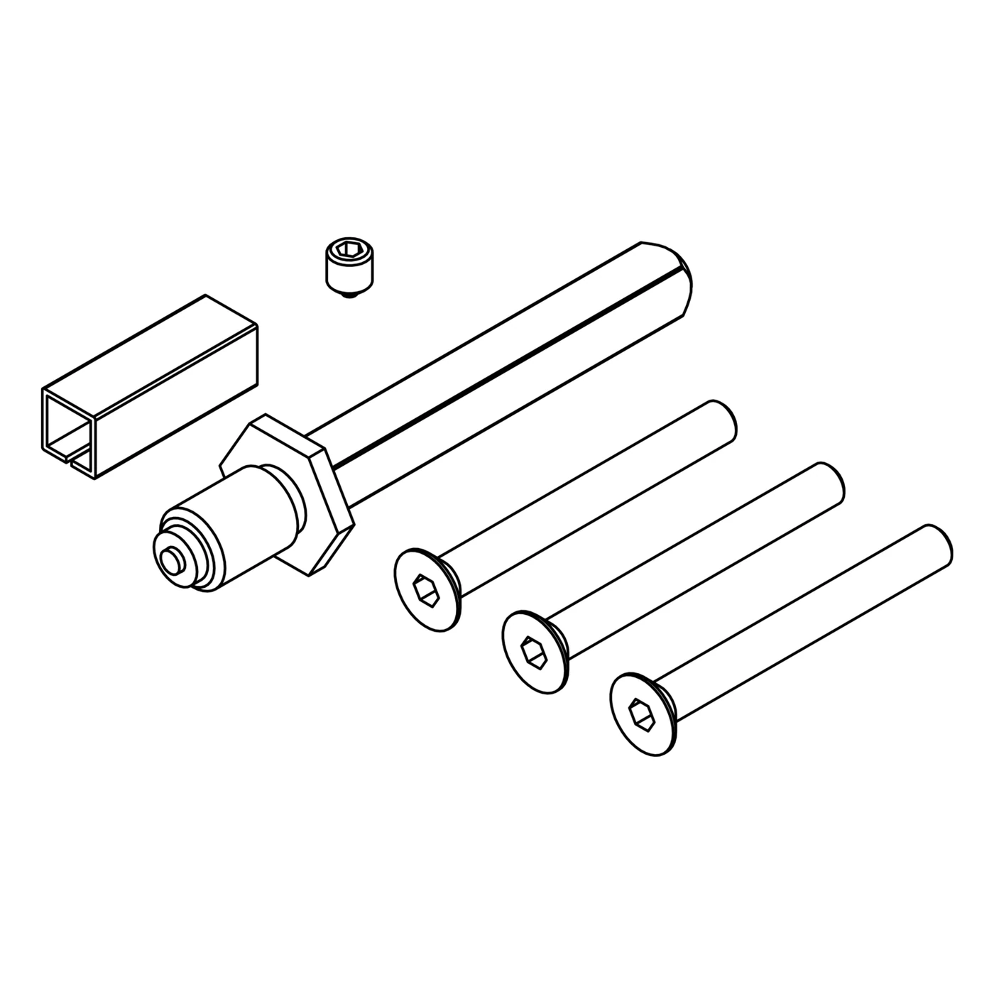 Griffwerk Hohlwechselstift-Sets für Schutzbeschläge mit Überschubhülse 8/10