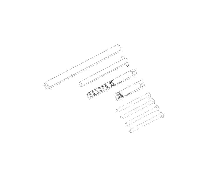 Griffwerk Hohlstift-Set für WC-Garnituren, Klipptechnik
