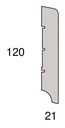Stark Kiefer Sockelleiste (Fußleiste) weiß lackiert 120 x 21 mm